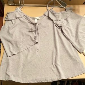Gray off the shoulder with straps L